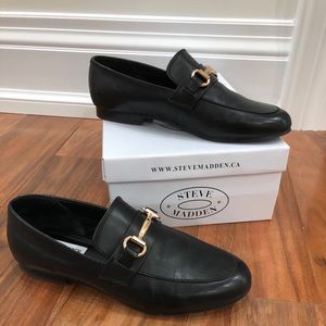 STEVE MADDEN LOAFERS (KERRY BLACK) SIZE:7.5M
